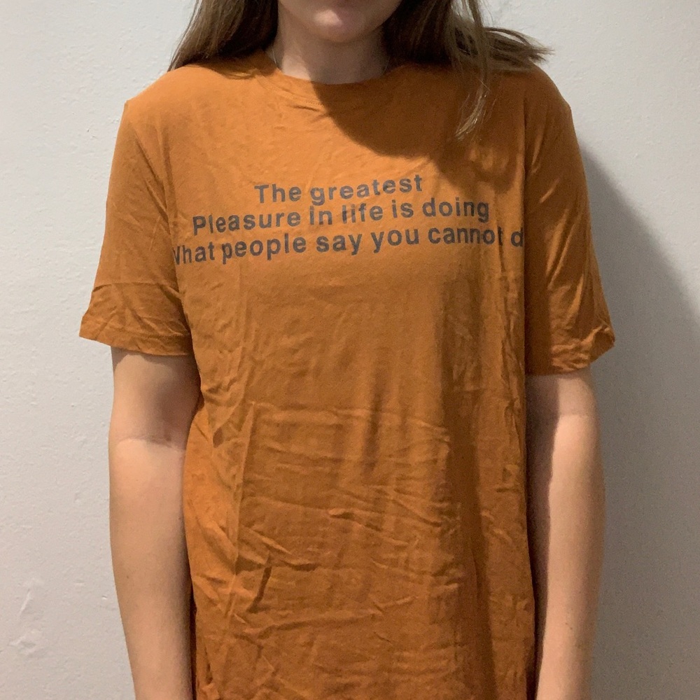 Mustard yellow graphic t-shirt